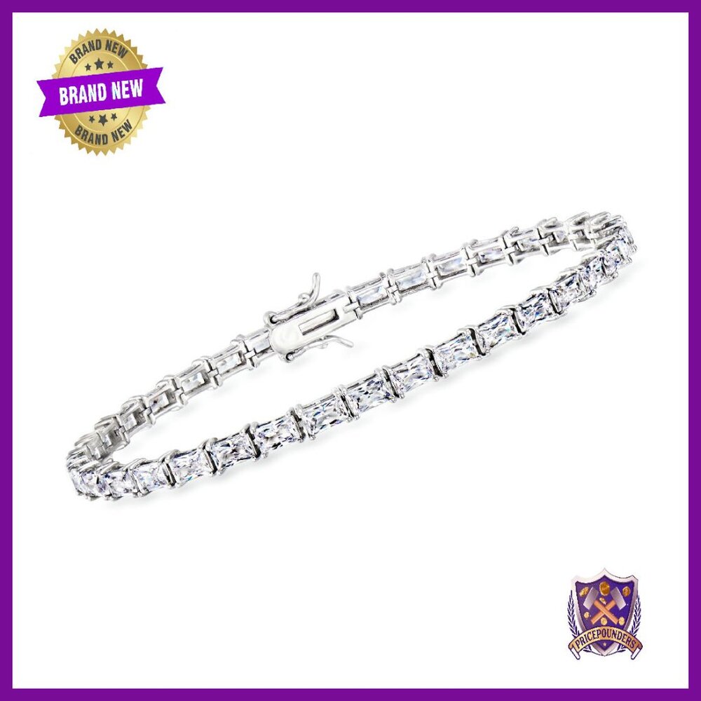 Sterling Silver Tennis Bracelet 7.5ct Cz 7in Length